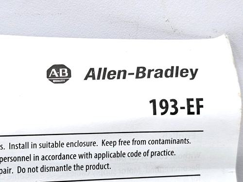 ALLEN-BRADLEY 193-EF1A RELÉ ELECTRÓNICO DE PROTECCIÓN DEL MOTOR 193-EF NUEVO - Imagen 11 de 11