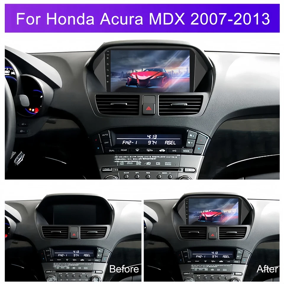 Radio de navegación para automóvil Acura MDX 2007-2013 WIFI CarPlay Android 2008 2009 2010 Foto 2 de 4