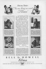 1930 Bell  Howell Filmo Movie Camera  VINTAGE PRINT AD