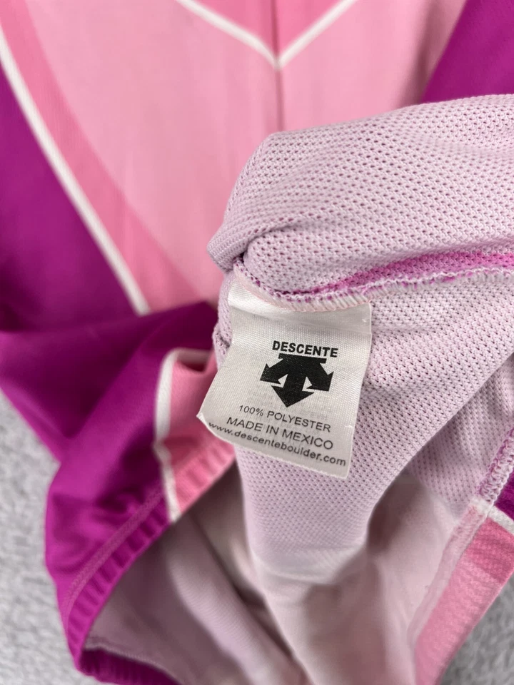 Descente Cycling Jersey Womens Medium Pink Purple 1/2 Zip - Image 4 of 4