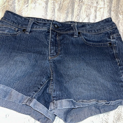 Faded Glory Womens 6 Cuffed Denim Blue Jean Shorts - Picture 4 of 6