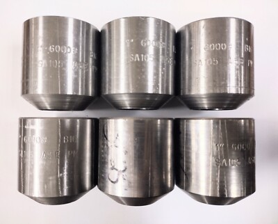 1'' NPT TO BEVEL WELD BOSS FITTING 6000LB B16 SA105 A5E PM (LOT OF 6)