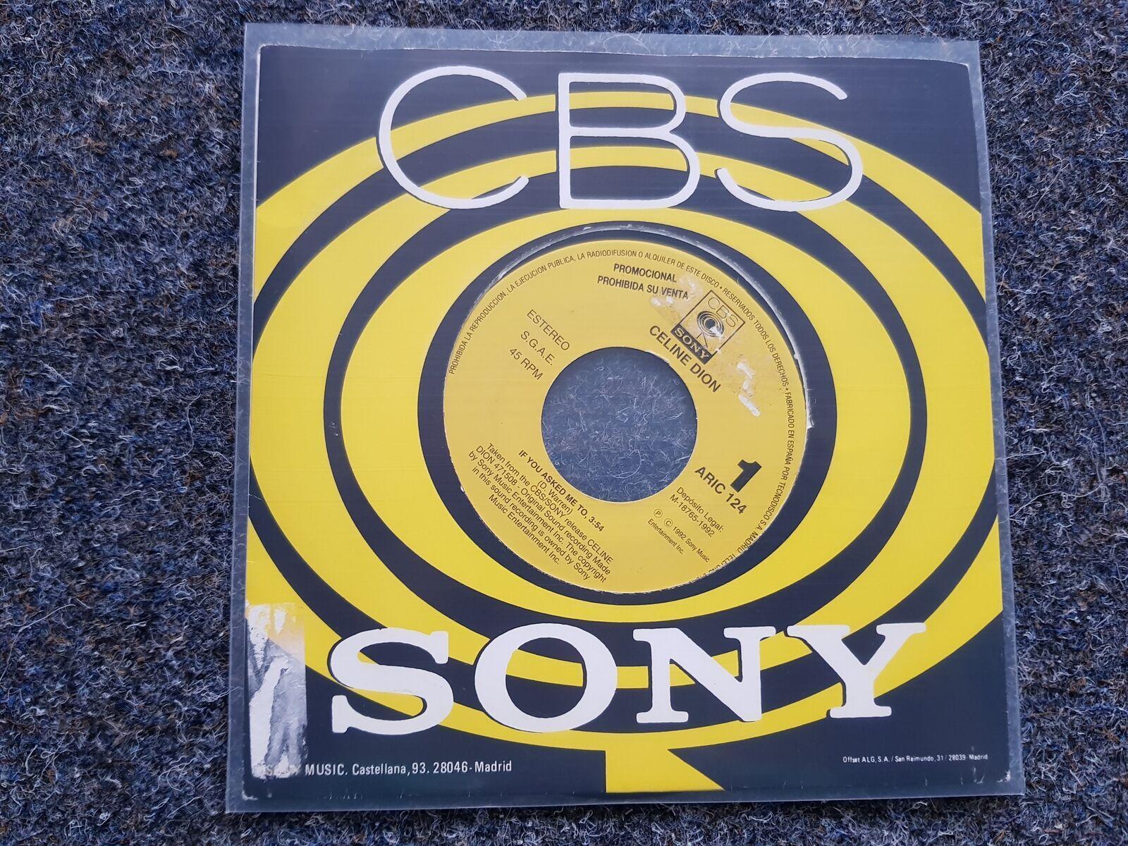 7"" Single Vinyl Celine Dion - If you asked me to SPAIN PROMO