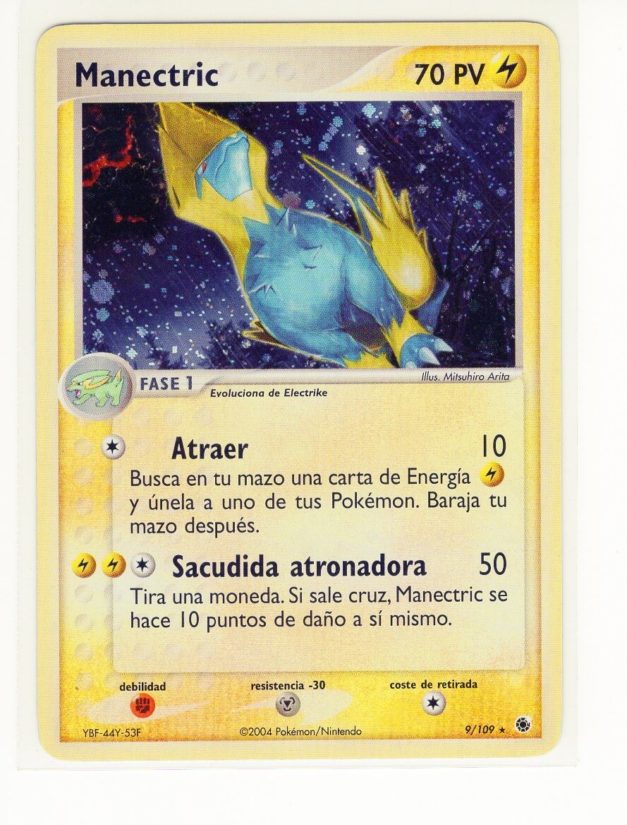 1x ~ESP~ SPANISH Manectric 9/109 HOLO EX Ruby & Sapphire Pokemon Card (LB3)