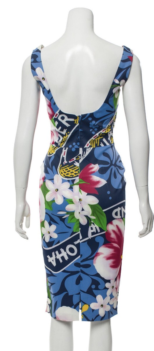 【Dolce & Gabbana】プリーツ スミモレ丈 ドレス ストレッチ ウールクレープ ドレス