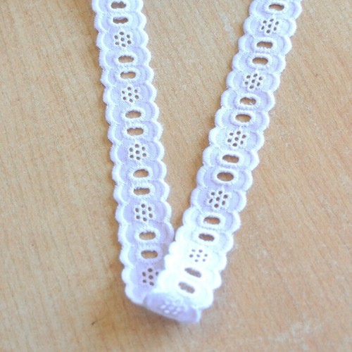 Broderie Anglaise Lace Gathered Trim White Sewing Craft - 20mm 45 mm wide x 2 M - Picture 7 of 8
