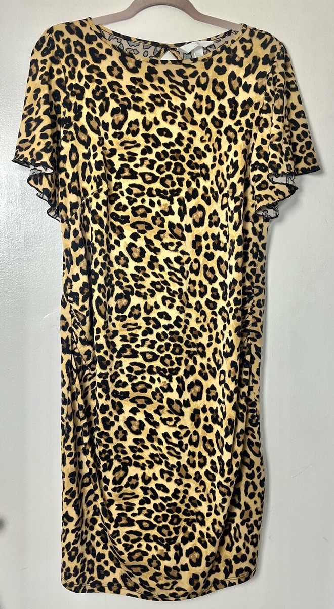H&m Cotton Leopard Dress H&M Mama Leopard Print Maternity