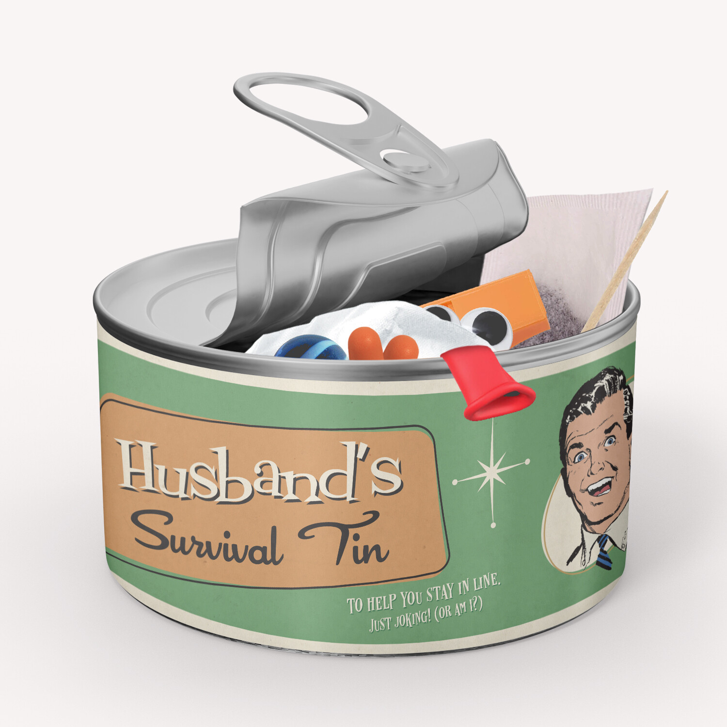 Retro Style Gift For The Husband - Novelty Survival Tin, Kit - Anniversary, V...