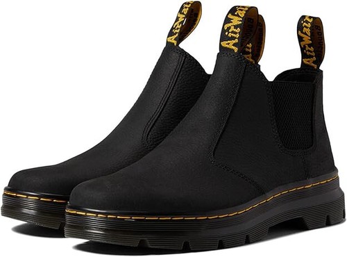 Dr. Martens Men's Hardie II US 14 M Black Pit Quarter Leather Chelsea Boots