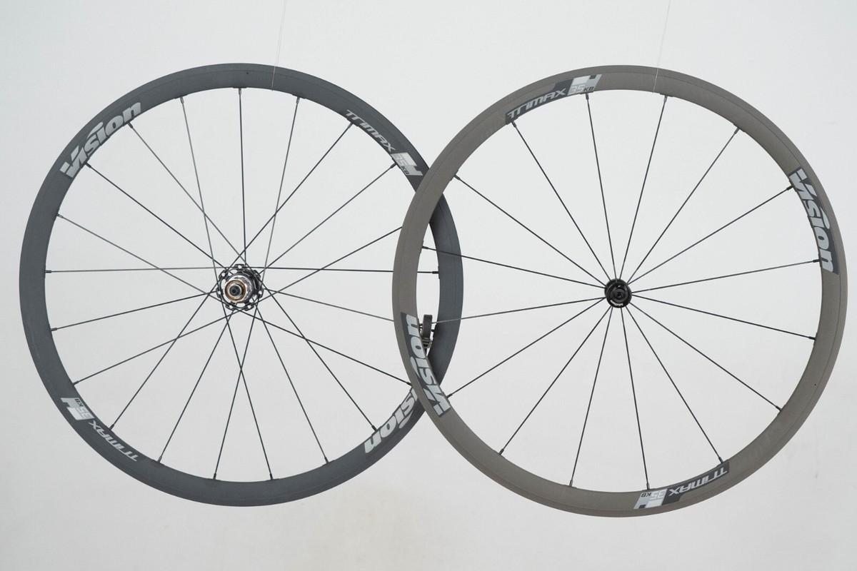 NOS VISION TRIMAX 35 KB SH11S V17 GRAY RIM BRAKE CLINCHER WHEELSET