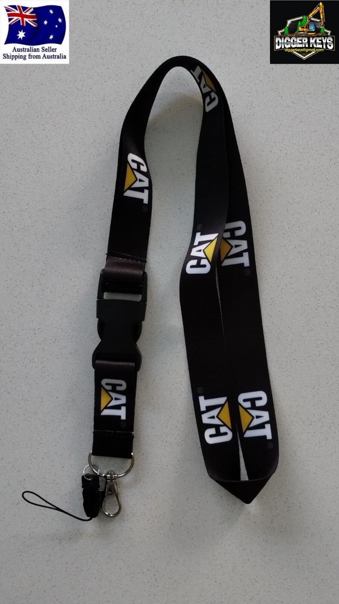 CAT Caterpillar Excavator Lanyard Keyring Card Holder Neck Strap