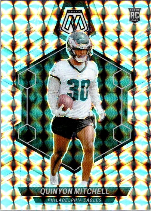 Quinyon Mitchell 2024 Mosaic Silver Mosaic Rookie Card #322 - Eagles