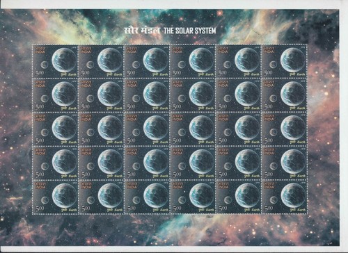 India 2018 MNH Solar System Complete Set of 8 Different Sheetlets - 第 1/8 張圖片