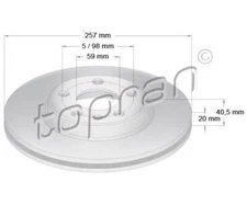 Expansion tank, coolant Topran 103727 for Audi A6