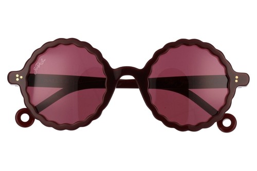 Lunettes De Vue Rondes épaisses Bordeaux Hally & Son Style Rétro - Neuf Avec étiquettes - Fabriqué En Italie