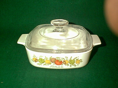 NICE VINTAGE CORNING WARE SPICE OF LIFE 1 QT CASSEROLE DISH WITH LID A-1-B