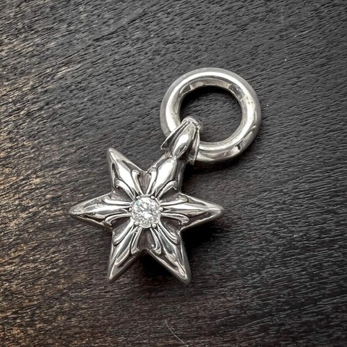Chrome Hearts Cutout 6 Point Star Charm After Diamond Pendant #906