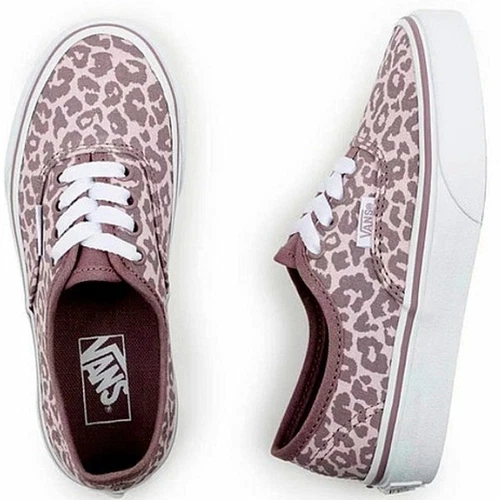 Scarpe sneaker Vans bambini ragazze autentiche leopardate orchidea viola ghiaccio taglia 10 5K NUOVE