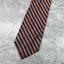 Brooks Brothers Silk Tie Mens One Size Red Striped Pointed Made In USA Necktie