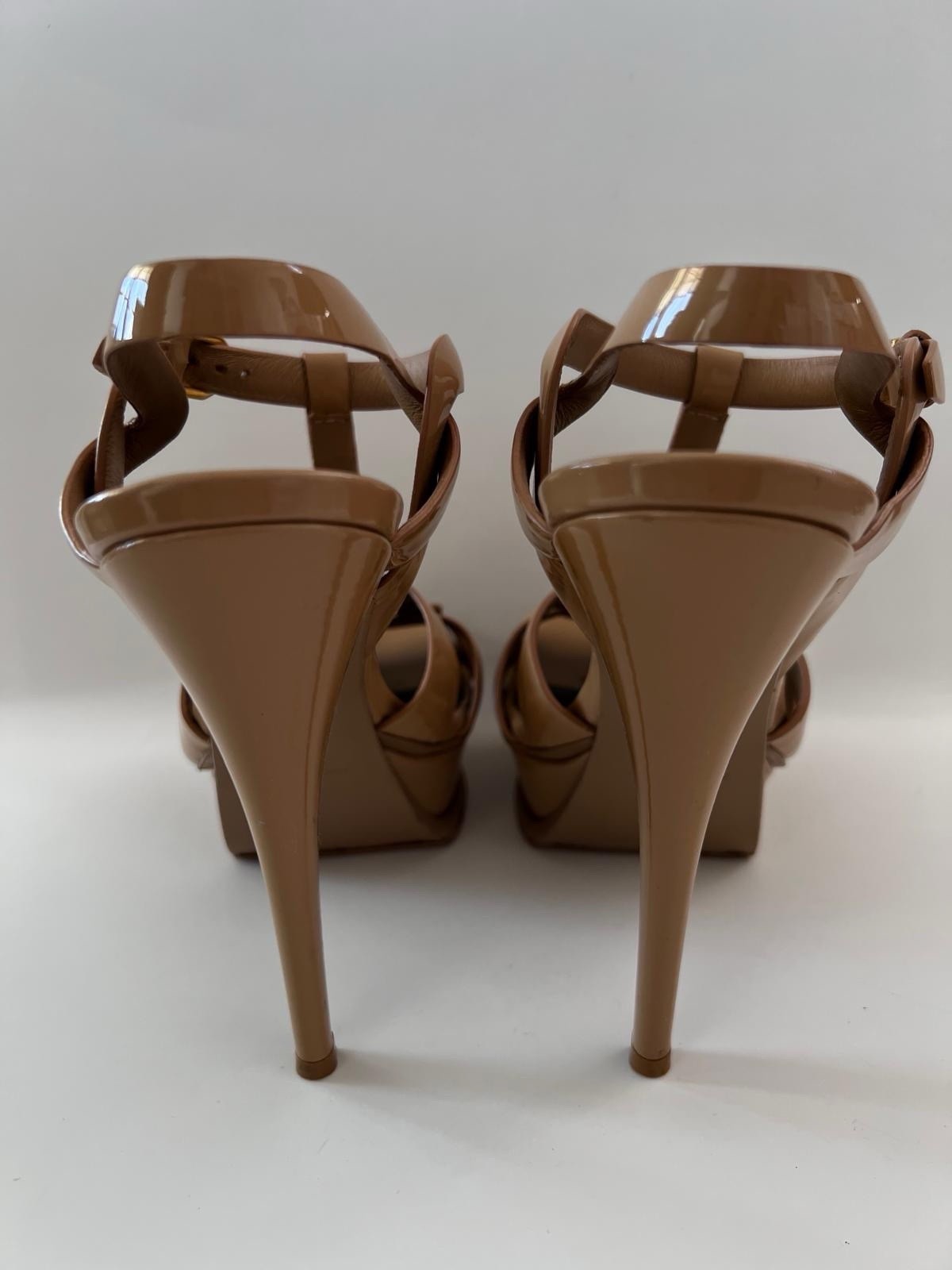 SAINT LAURENT DÉCOLLETÉ DONNA AUTENTICHE YSL TRIBUTE 105 BEIGE VERNICE PELLE 36 5