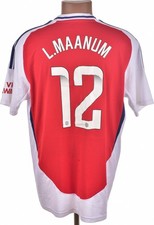 ARSENAL 2024/2025 HOME FOOTBALL SHIRT ADIDAS SIZE XL ADULT L. MAANUM 12