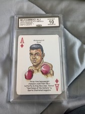 MUHAMMAD ALI HERO DECKS ACE OF DIAMONDS GRADED GEN MINT 10 NEW