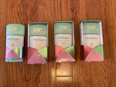 LOT OF 4 - Mitchum for Women Clinical Deodorant Powder Fresh Gel 57g
