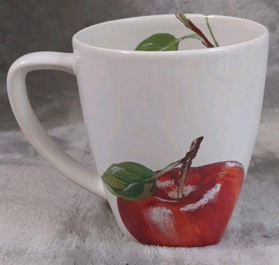 The Cellar Entertaining Coffee Mug Cup Red Apple Replacement Teacher Gift CLR90