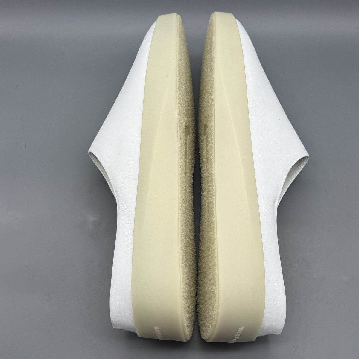 Wolf & Shepherd Cruise Mule Mens 13 White Leather Slip On  display picture 1
