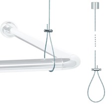 Libaro Ceiling Mounted Shower Curtain Rod Support   Adjustable 60  Ceiling Su...