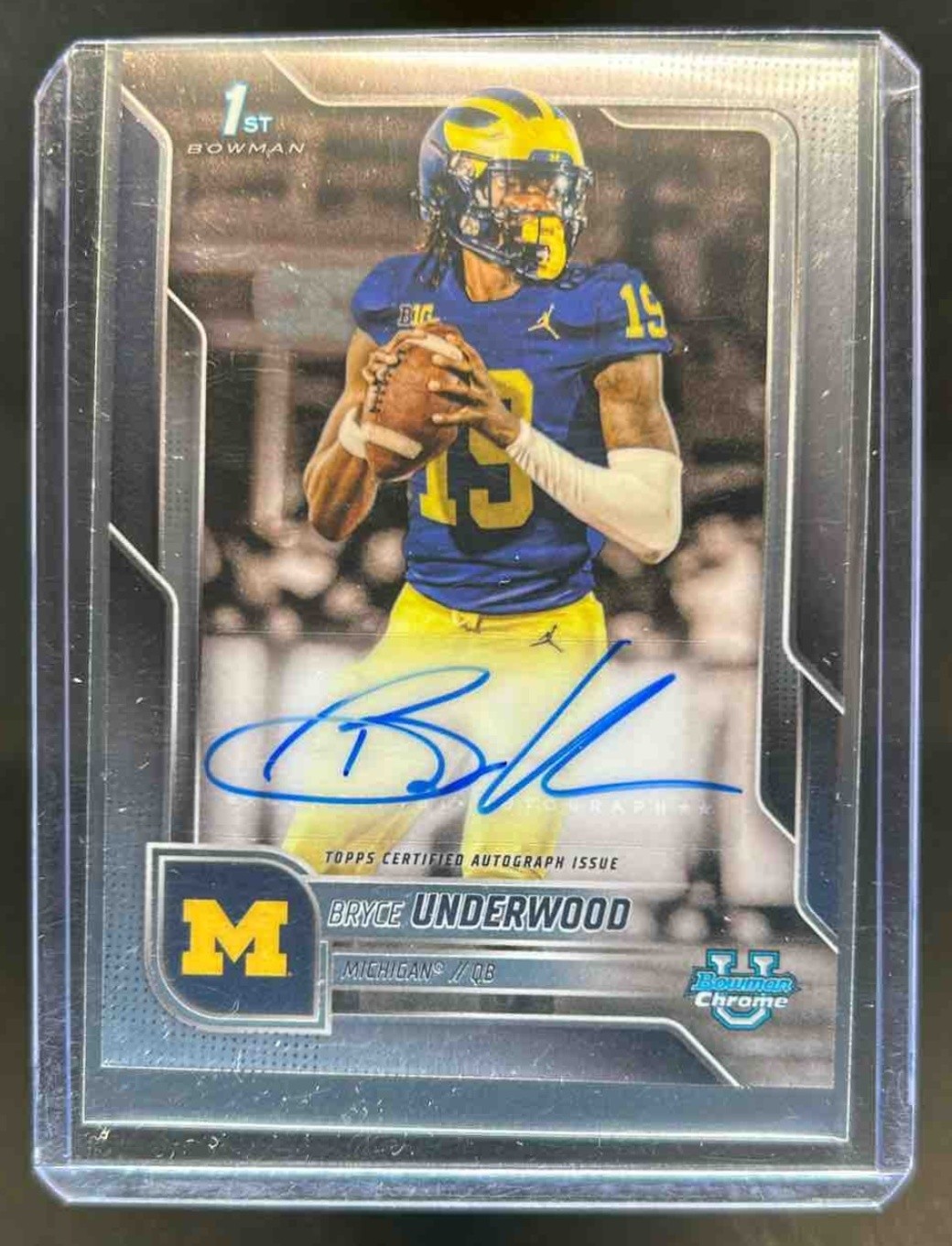 2025 Bowman Chrome U Bryce Underwood Prospect Auto #BCA-BUN Wolverines
