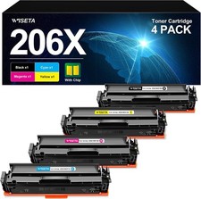 Toner Cartridge for HP 206X Color LaserJet Pro MFP M283fdw/M283cdw/M255dw/M282nw
