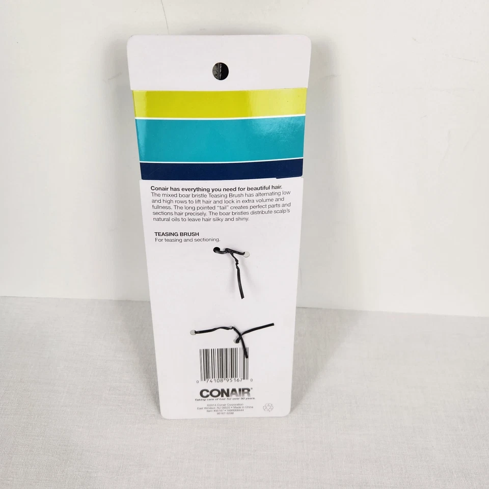Cepillo de pelo delgado Conair para burlas y secciones cerdas de jabalí para peinado brillante  Foto 3 de 3