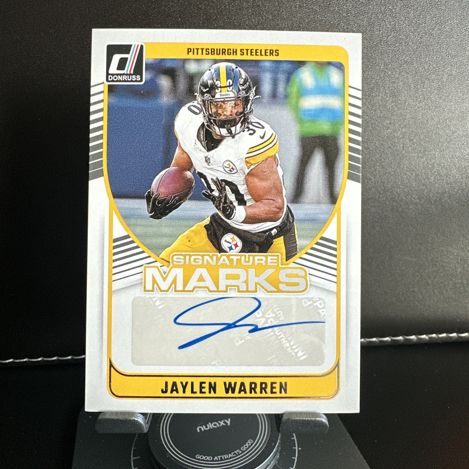 2024 Panini Donruss Signature Marks Insert Autograph - Jaylen Warren Steelers