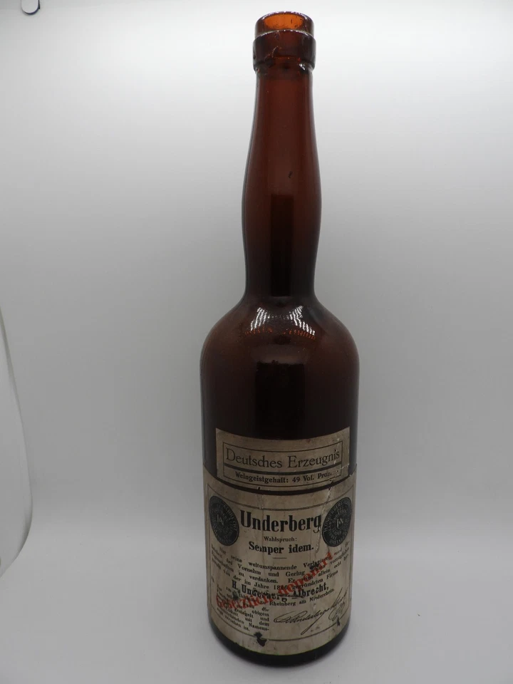 +ANTIK+ Flasche / bottle / Schnapsflasche / Underberg mit Etikett um 1920 - Bild 3 von 4