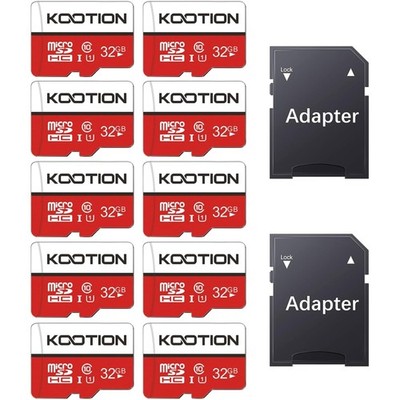 Micro SD Karte 32GB Class 10 SDHC Memokarte 10er Pack UHS-I A1 für Kamera