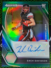 Zach Davidson (RC) 2021 Panini Prizm Draft Picks Rookie Green Prizm Auto Giants