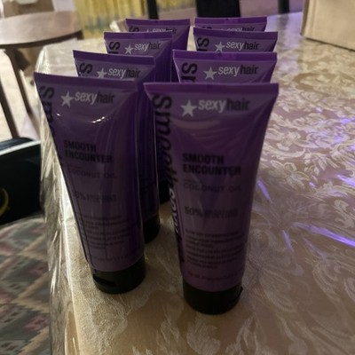 NEW LOT OF 8 Sexy Hair Smooth Encounter 3.4 oz Coconut Oil Blow D Extndr Creme  