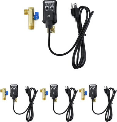 Automatic Timed Condensate Drain Valve, 4 Pack 1/2'' Ac110V 2-Way Direct-Acting D