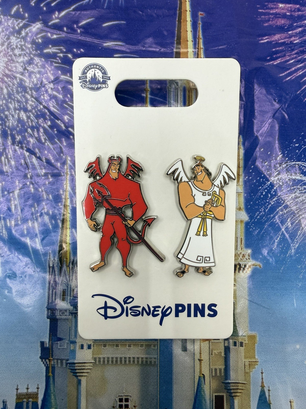 Disney Parks Emperors New Groove Kronk Angel & Devil 2 Pin Set New