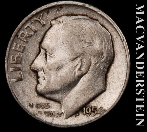 1954-D Roosevelt Dime — photo from the most recent tracked eBay sale