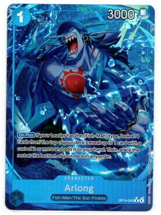 ONE PIECE TCG - Arlong (Alt Art) The Azure Sea's Seven OP14-042 FOIL NM