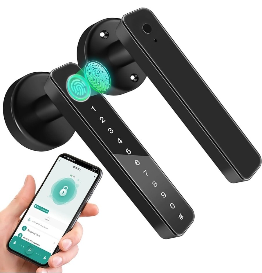 Smart Keyless Fingerprint Door Lock with Touchpad Entry