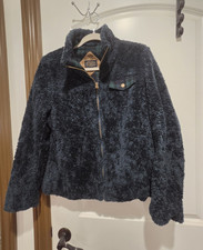 Pendleton womenss Blue Full Zip Lined Jacket w/ Pockets Stand-Up Collar Sz S