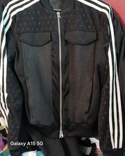 Adidas Three Stripes Jacket, Black and White. Could Be Male Or Female