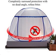 Pop-Up Mosquito Net Tent Foldable Mosquito Net Zipper Single Door Netting Tent