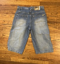 Southpole Mens Baggy Denim Shorts Blue Y2K Hip Hop Skater Jorts Size 36 RN 82628