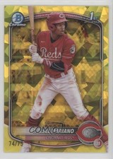 2025 Bowman Sapphire Chrome Prospects Yellow 74/75 Naibel Mariano #BCP-99 11o2