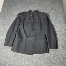 Vintage Yves Saint Laurent Blazer Mens XL Grey Double Breasted Wool France Made