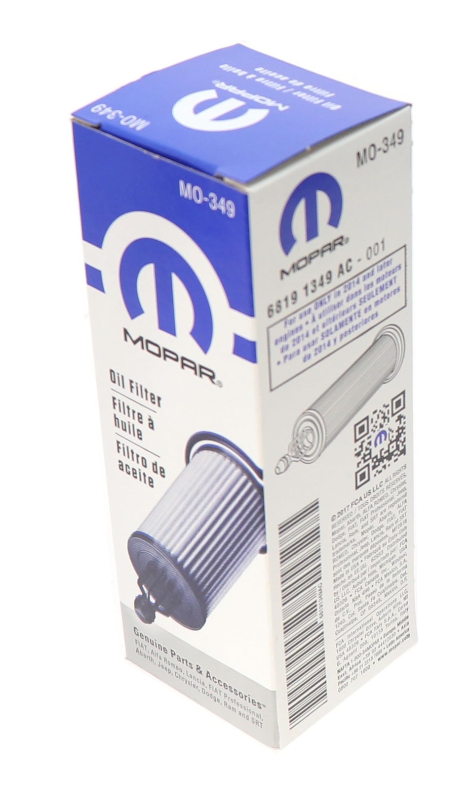Mopar Oem Oil Filter For Automotive Use No Batteries Required
